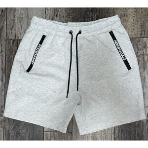 Aeropostale Sweat Shorts 2 Pairs Zipper Pockets Dark Gray Light Gray Men’s M